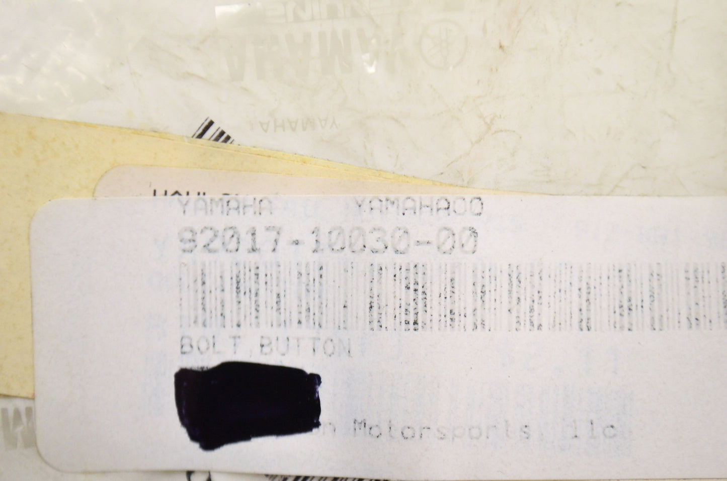 OEM Yamaha 92017-10030-00 Button Bolt NOS