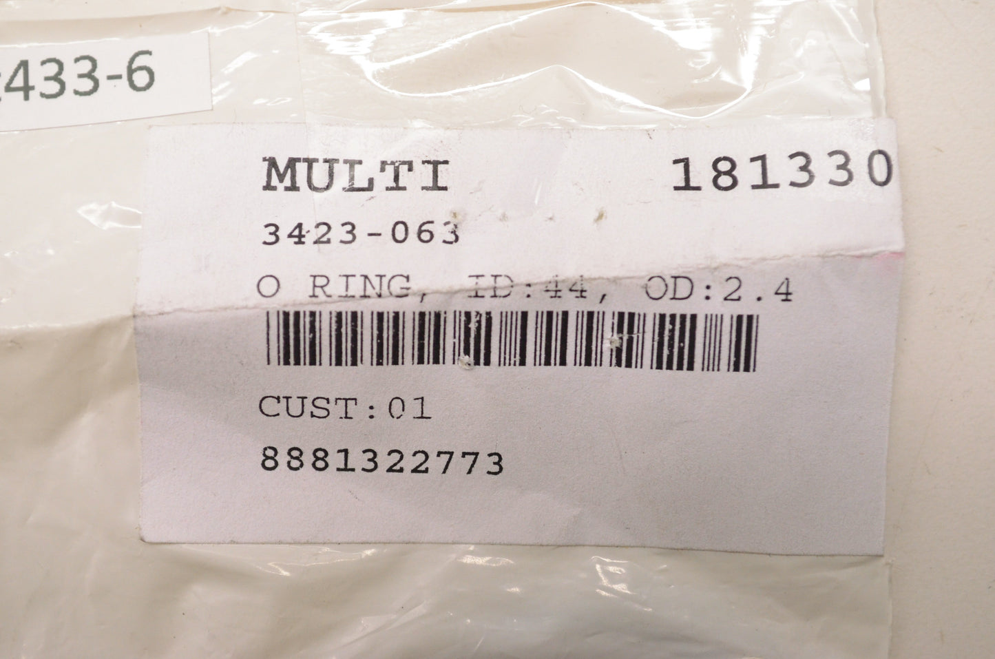 OEM Arctic Cat 3423-063 O-Ring ID:44, OD:2.4 NOS
