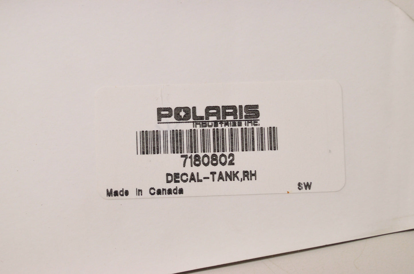 OEM Polaris 7180802 Right Hand Tank Decal NOS