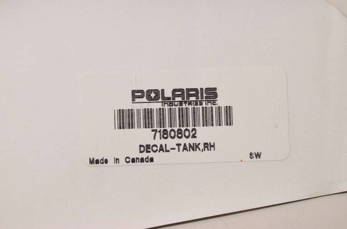 OEM Polaris 7180802 Right Hand Tank Decal NOS