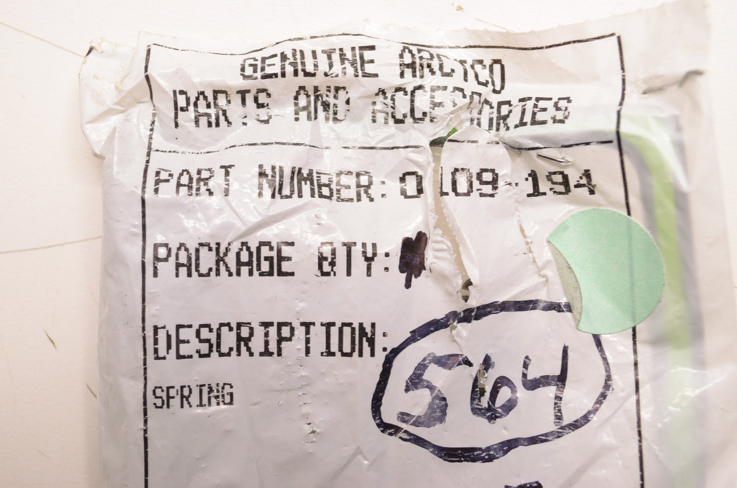 OEM Arctic Cat 0109-194 Brake/Throttle Cable Spring Qty 2 NOS