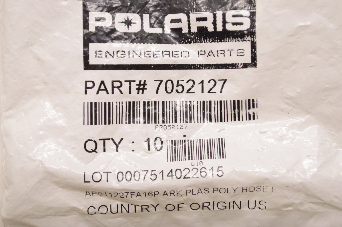 OEM Polaris 7052127 Hose Fitting Qty 10 NOS