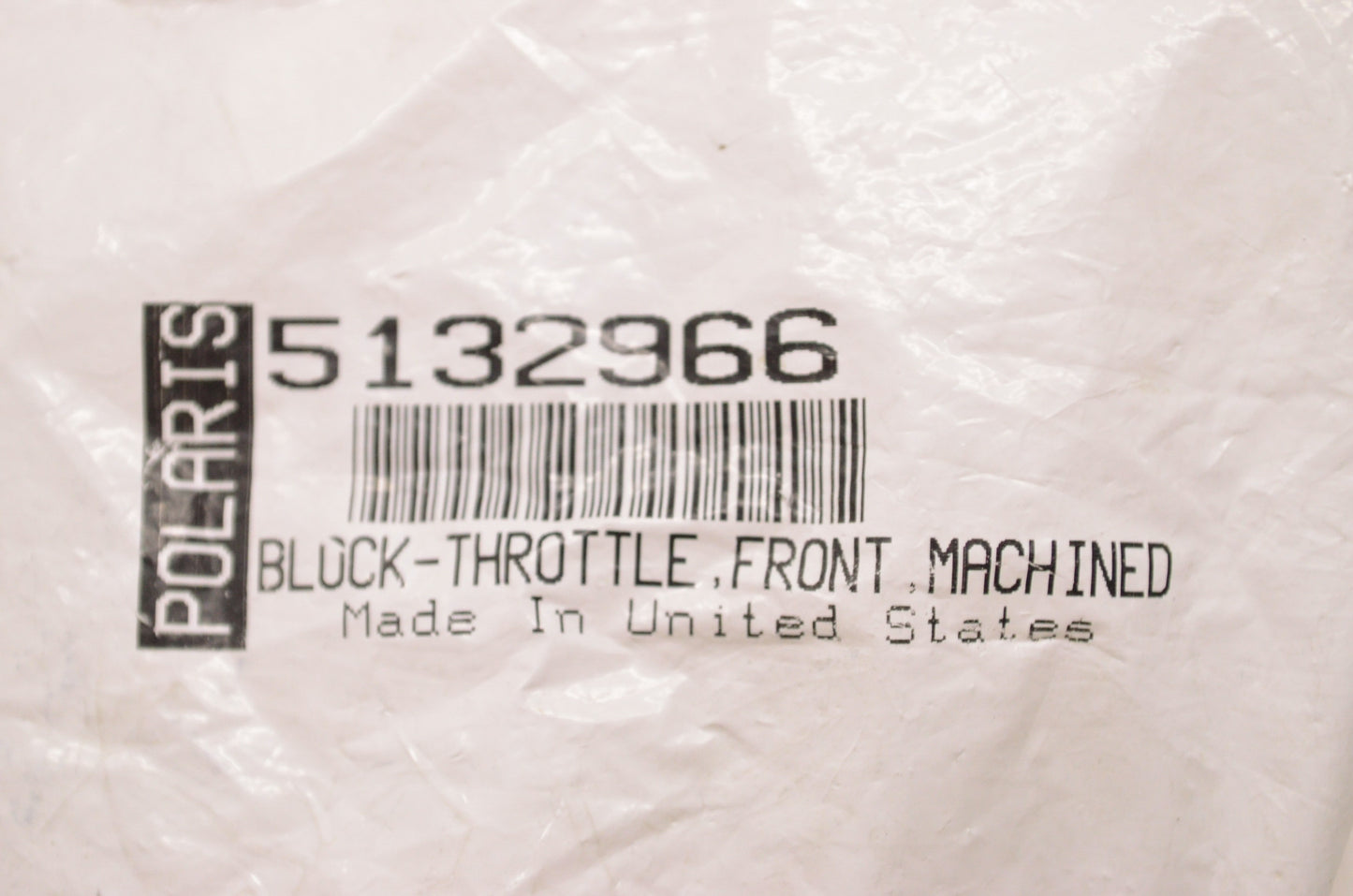OEM Polaris 5132966 Front Machined Throttle Block NOS