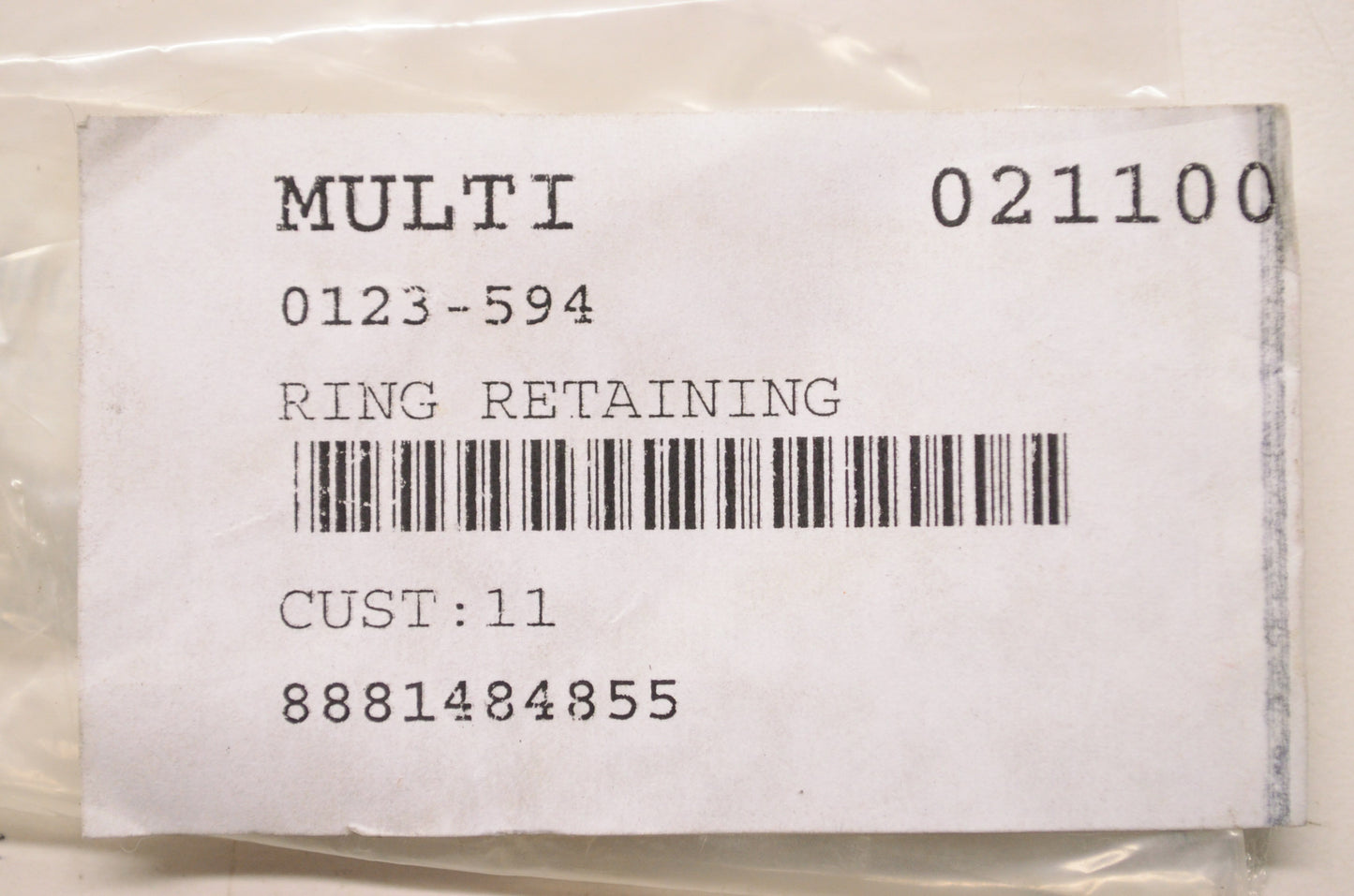 OEM Arctic Cat 0123-594 Retaining Ring NOS