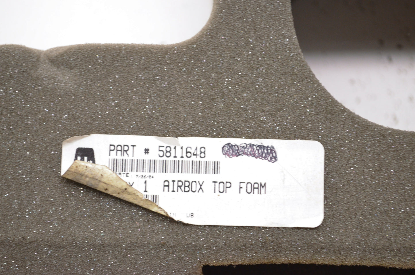 Airbox Top Foam NOS
