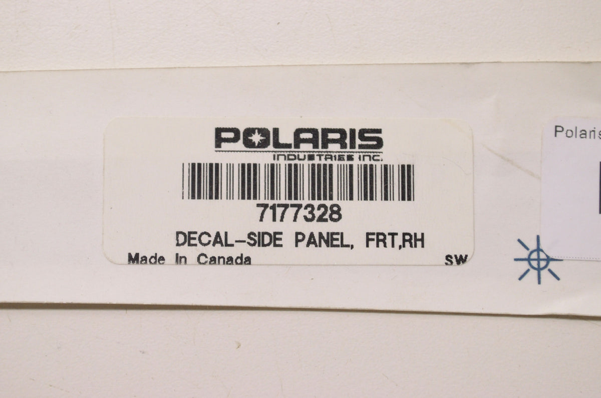 OEM Polaris 7177328 Front Right Hand Side Panel Decal NOS