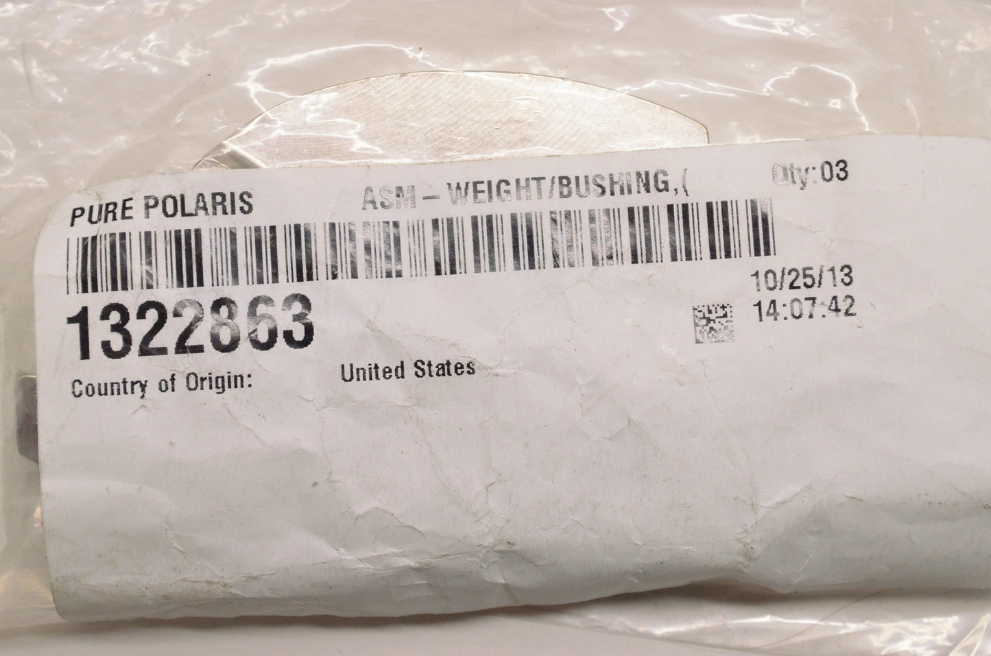 OEM Polaris 1322863 Bushing Weight Assembly (11-60) Qty 3 NOS