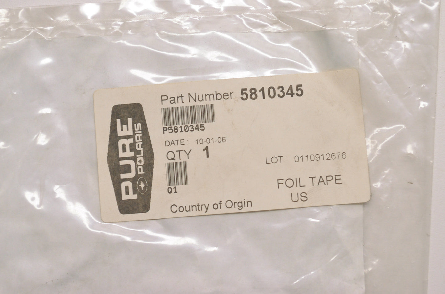 OEM Polaris 5810345 Tape Foil