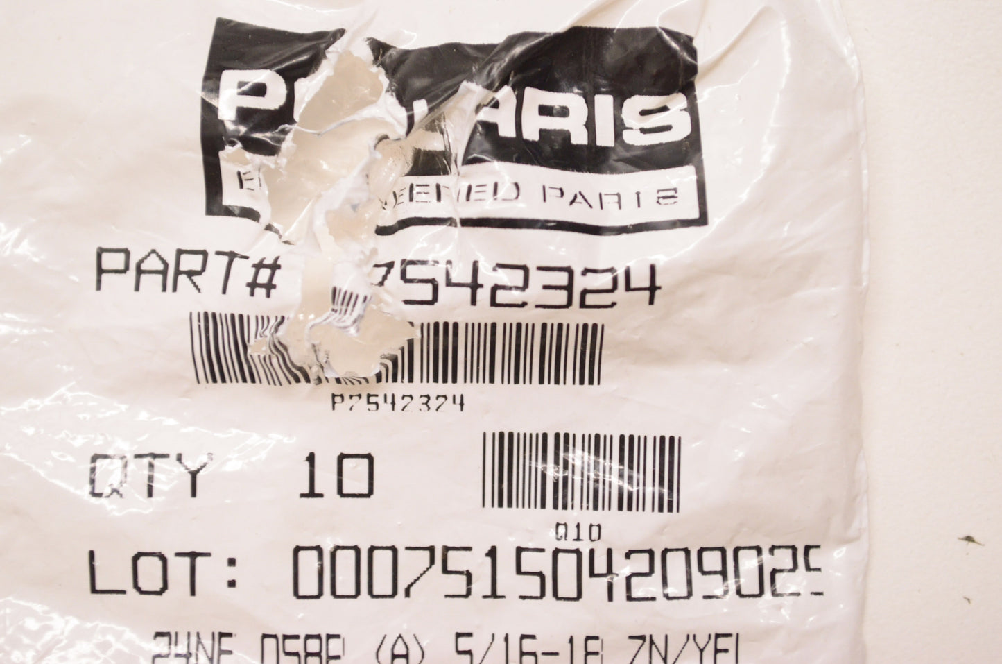 OEM Polaris 7542324 Nylok Nut