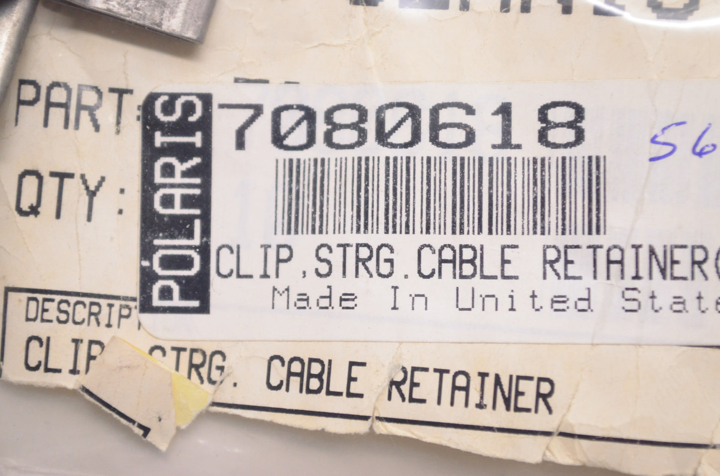 Steering Cable Retainer Clip NOS