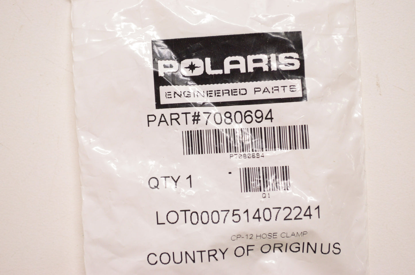OEM Polaris 7080694 Spring Hose Clamp NOS