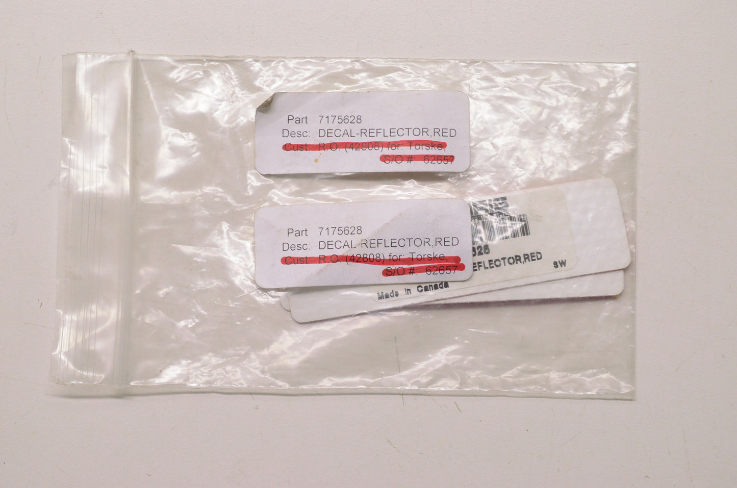 OEM Polaris 7175628 Red Decal Reflector Qty 2 NOS