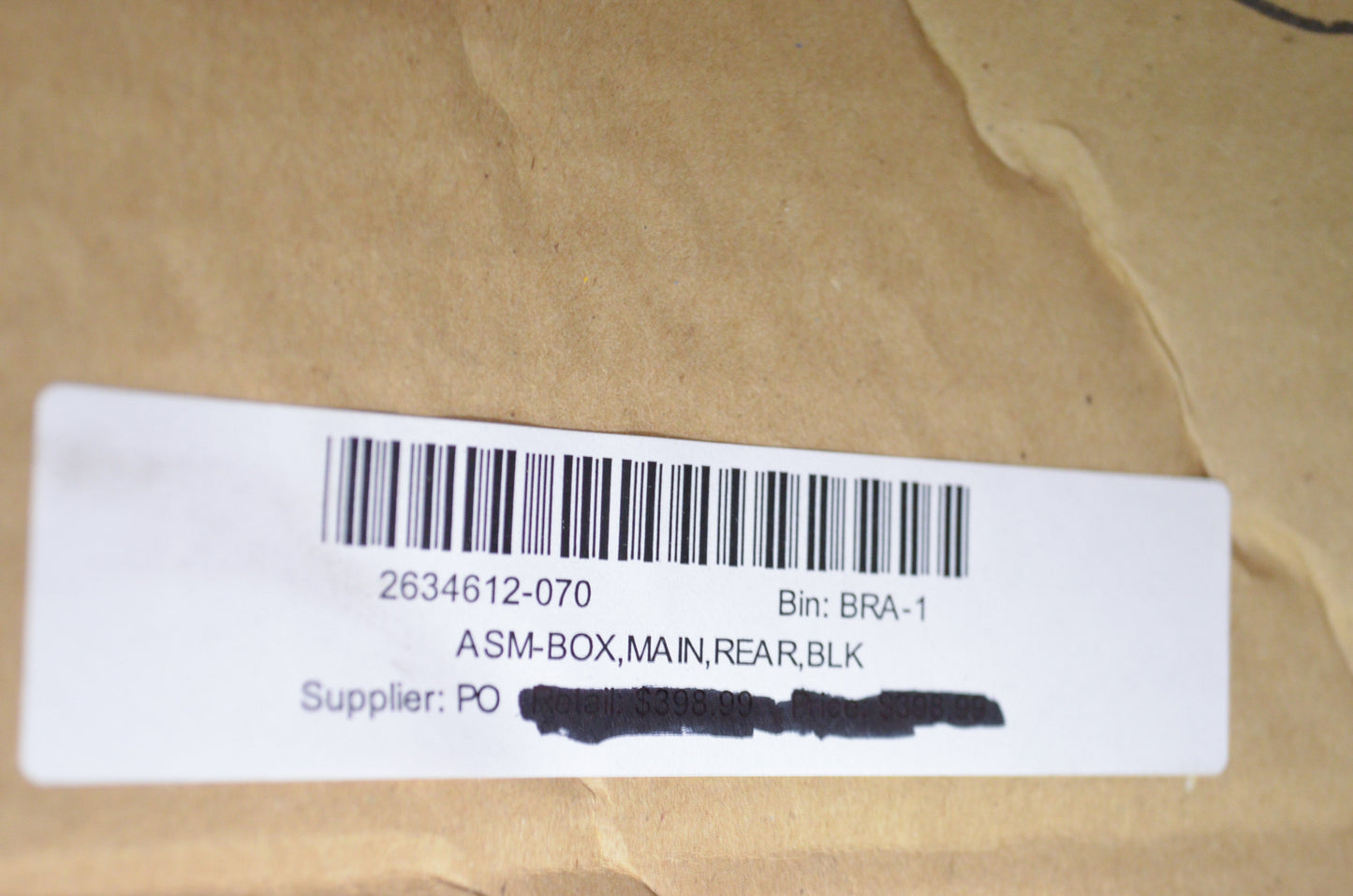 OEM Polaris 2634612-070 Black Rear Main Box Assembly NOS