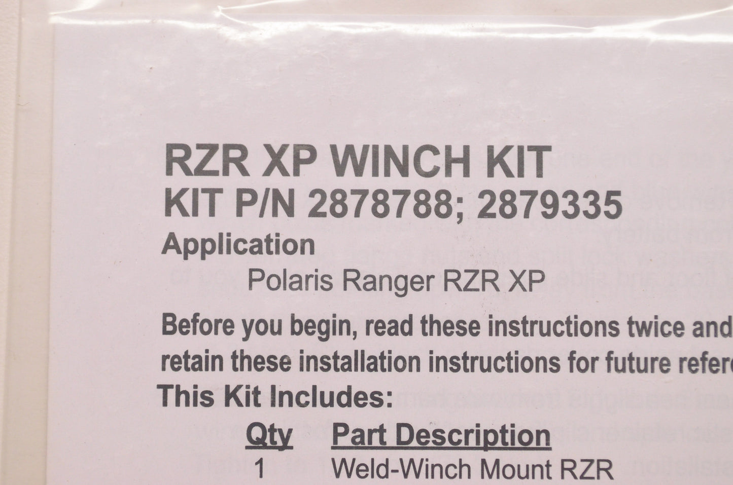 New OEM Polaris Ranger HD3500LB Winch NOS