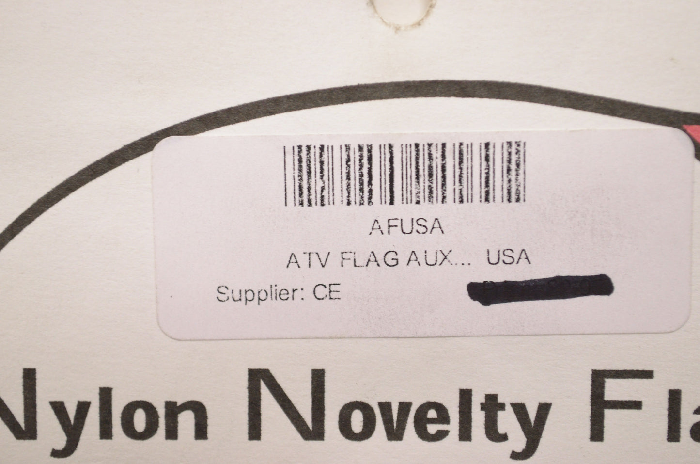 ATV Nylon Red Beer Mug Flag NOS