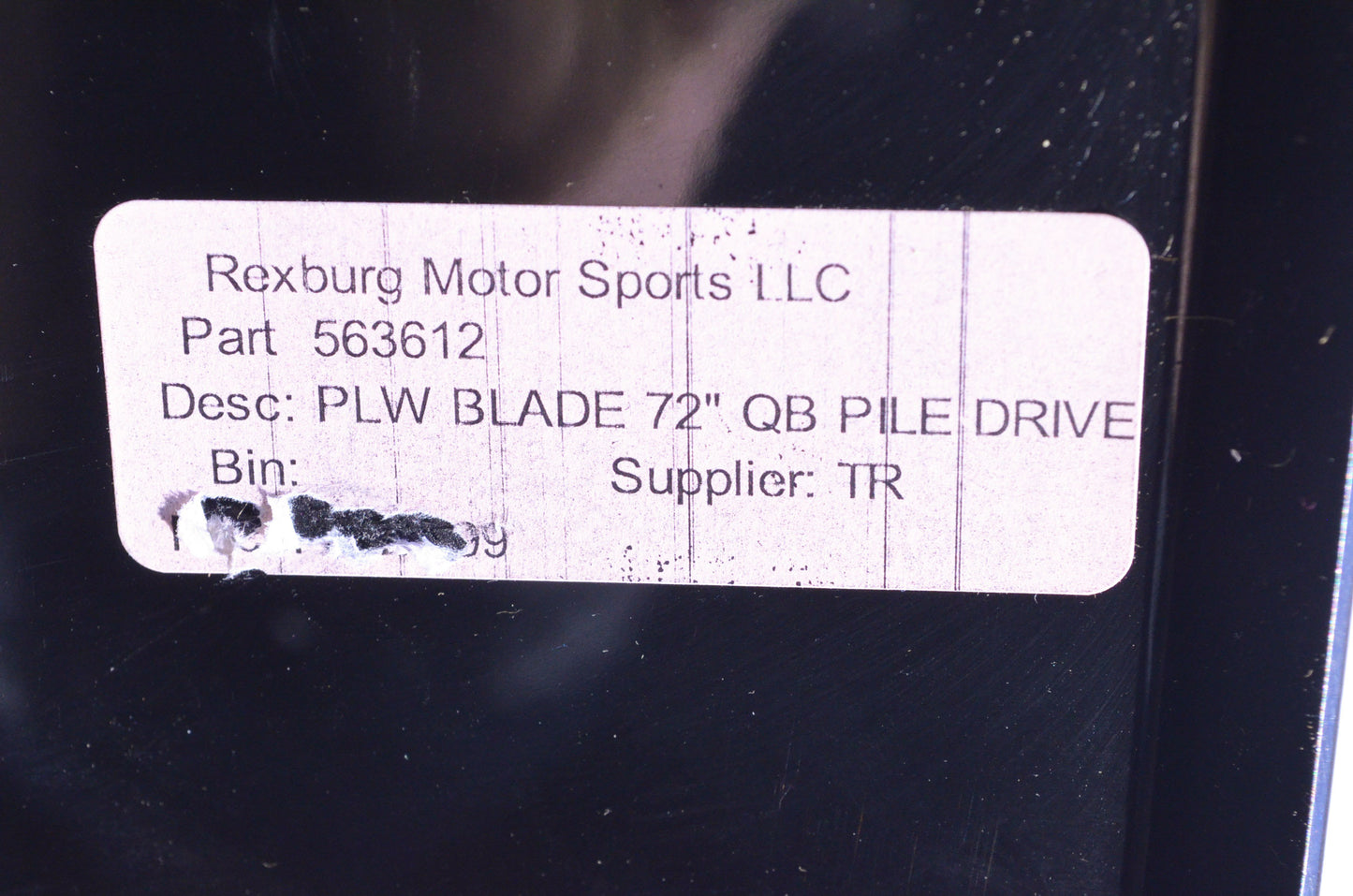 72' Pile Driver Snow Blade & Breakaway Wear Bar NOS