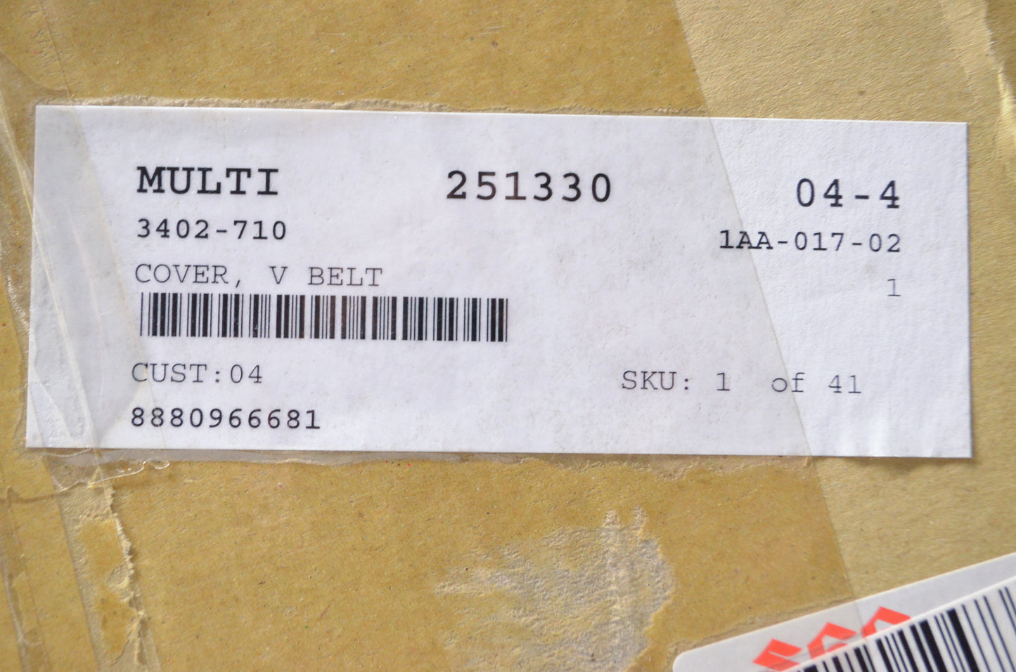 OEM Arctic Cat 3402-710 V Belt Cover NOS