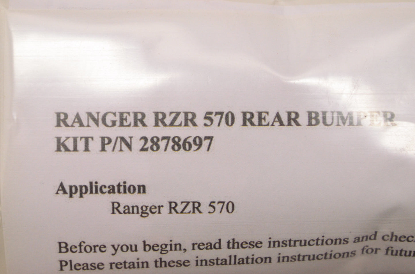 New OEM Polaris Pre Runner Bumper Kit NOS