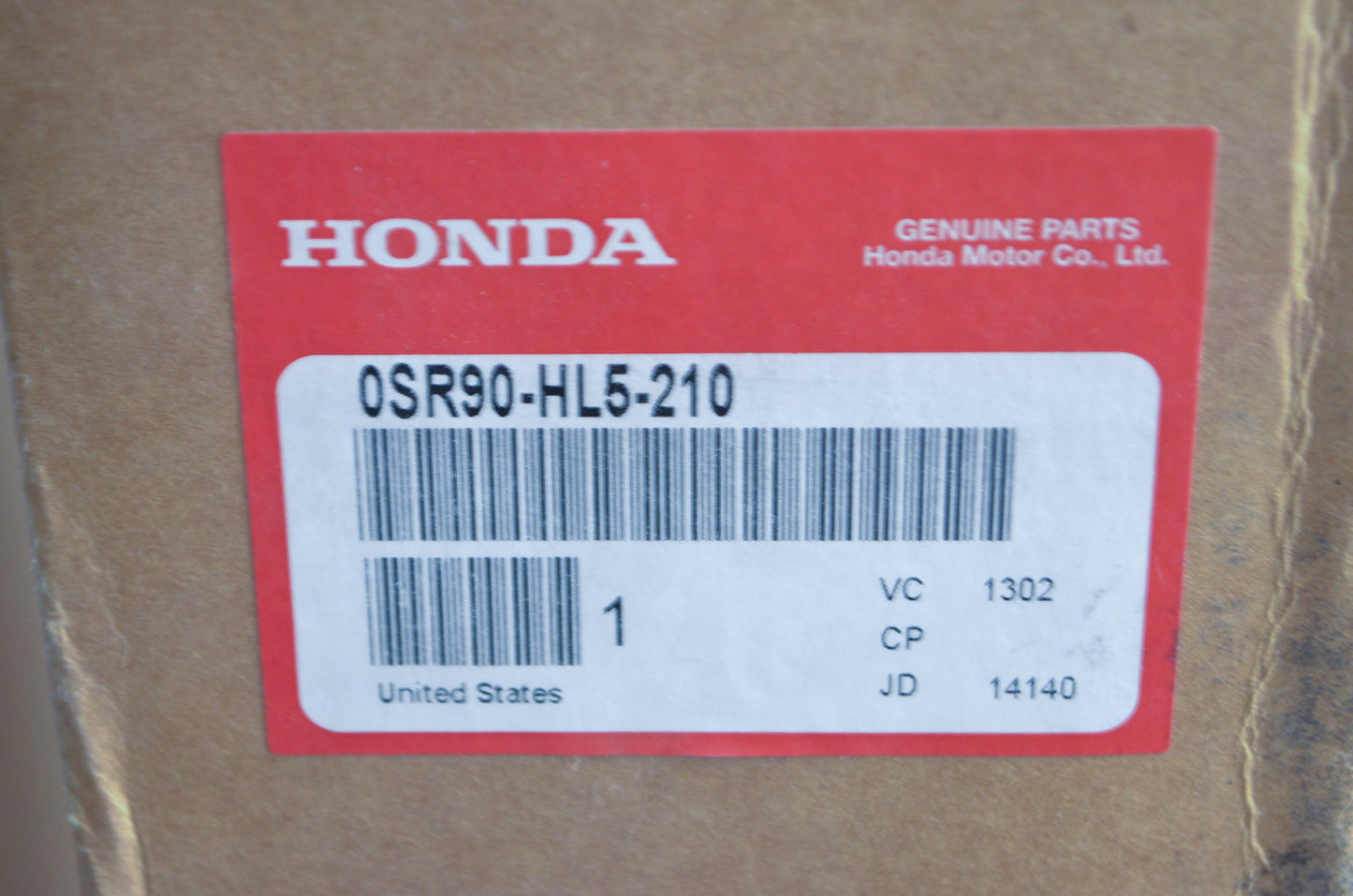 OEM Honda 0SR90-HL5-210 Fabric Door NOS