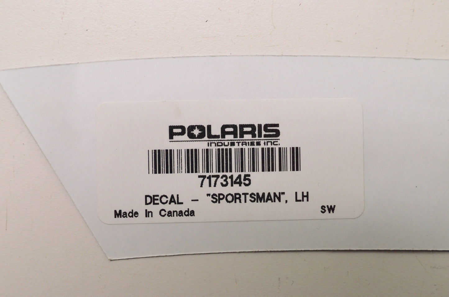 OEM Polaris 7173145 Left Hand Decal "Sportsman" NOS