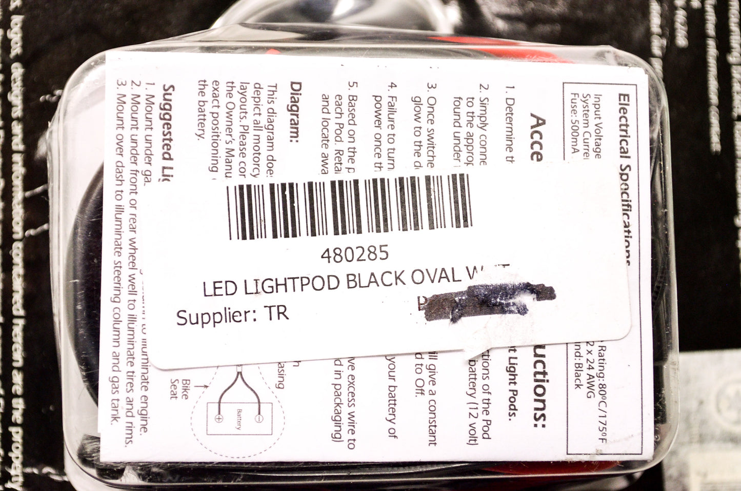 Street FX 480285, 1042522 Black LED Light Pod NOS