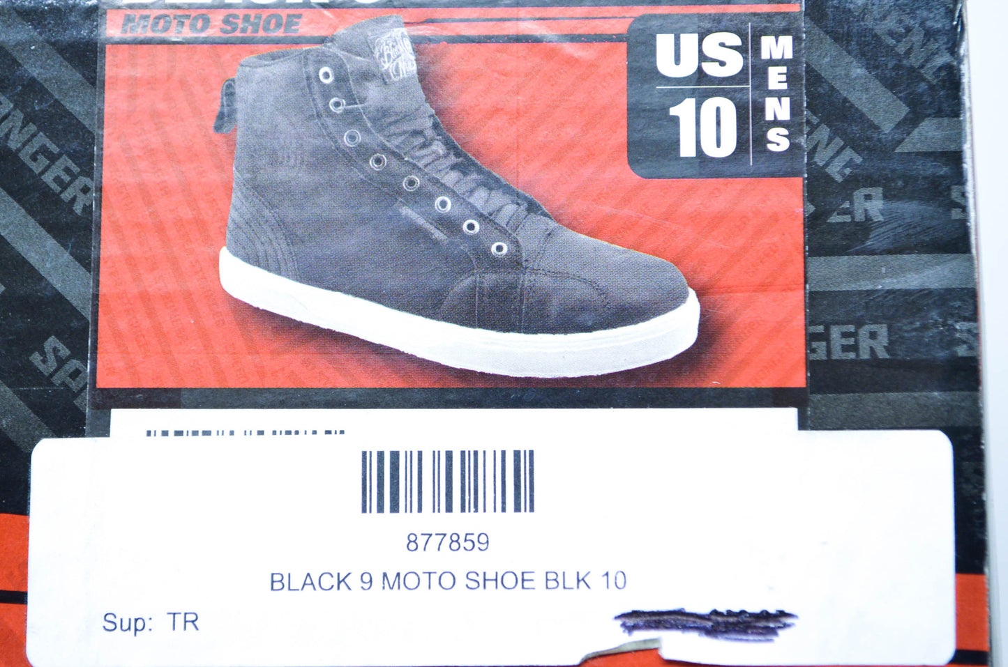 New Speed and Strength Black 9 Size 10 Moto Shoe NOS