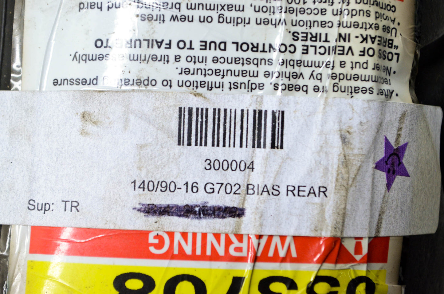 New Bridgestone G702 Bias Rear Tire 140/90-16 NOS
