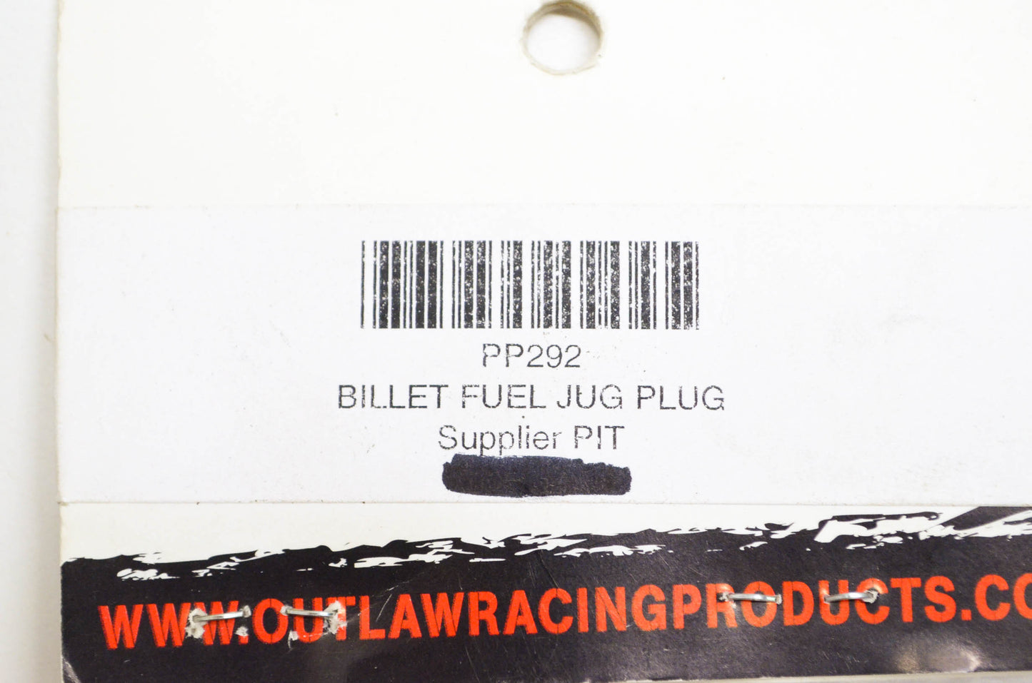 Outlaw Racing Products PP2992 Billet Fuel Jug Plug NOS