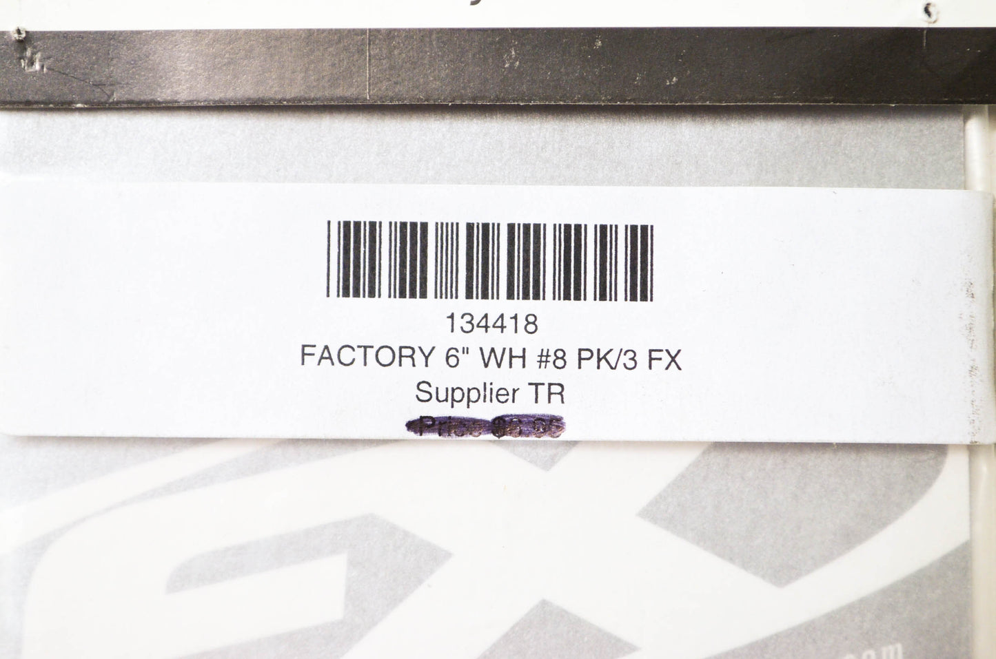 6' Factory White '8' Sticker Qty 3 NOS