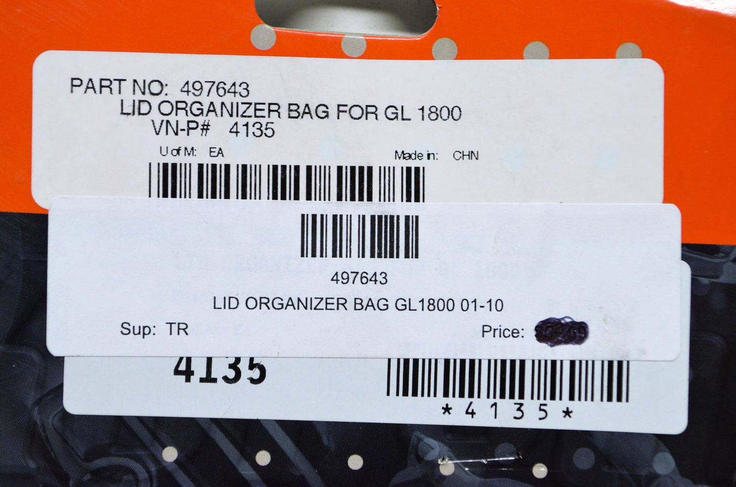 Kuryakyn 497643 GL 1800 Lid Organizer Bag NOS