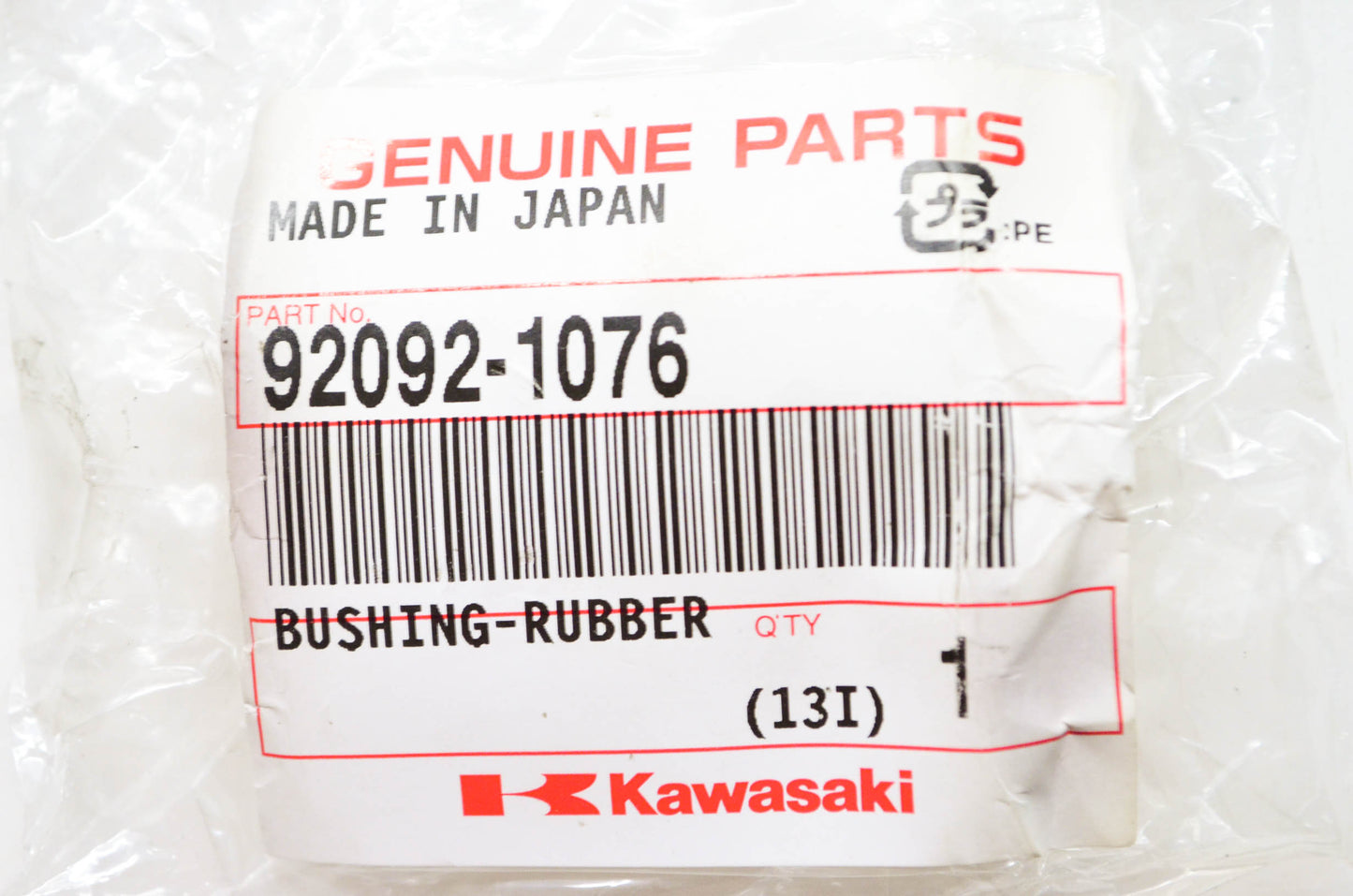 OEM Kawasaki 92092-1076 Rubber Bushing NOS