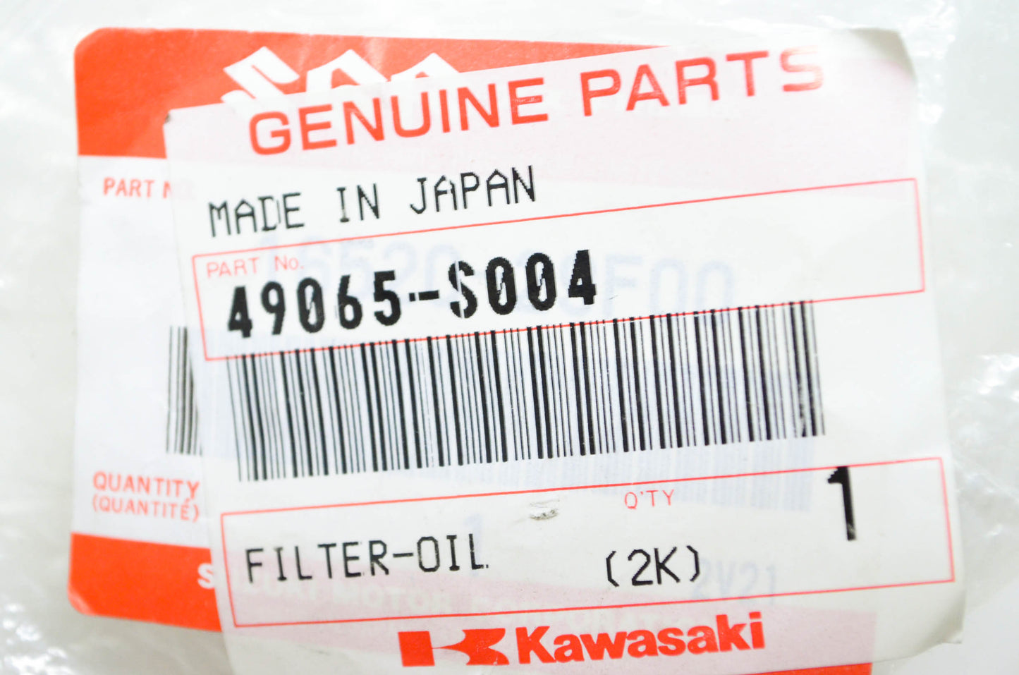 OEM Kawasaki 49065-S004 Oil Filter NOS