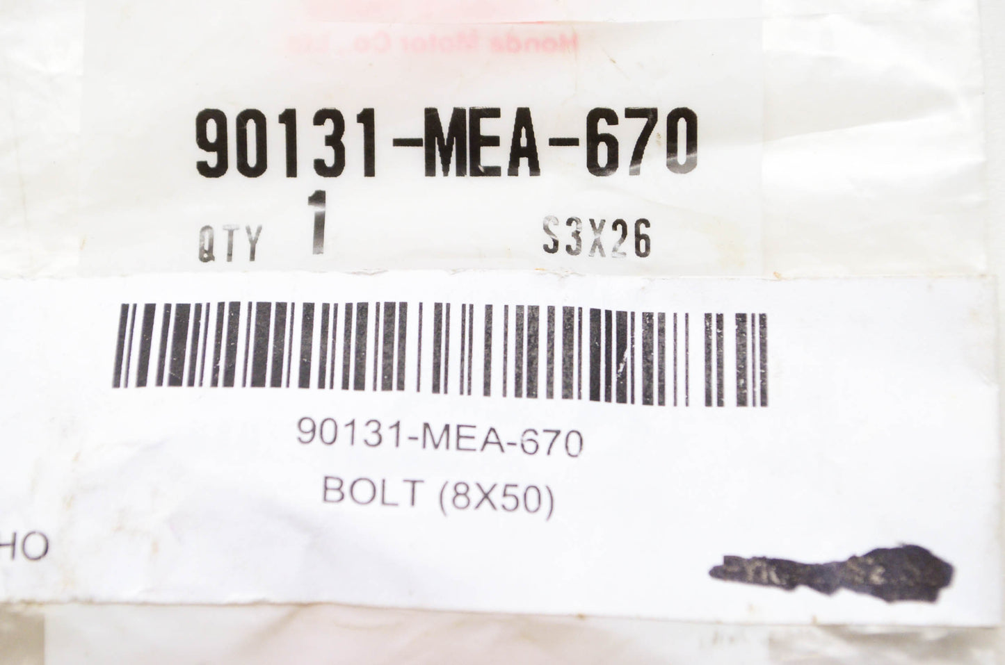 OEM Honda 90131-MEA-670 Bolt (8X50) NOS