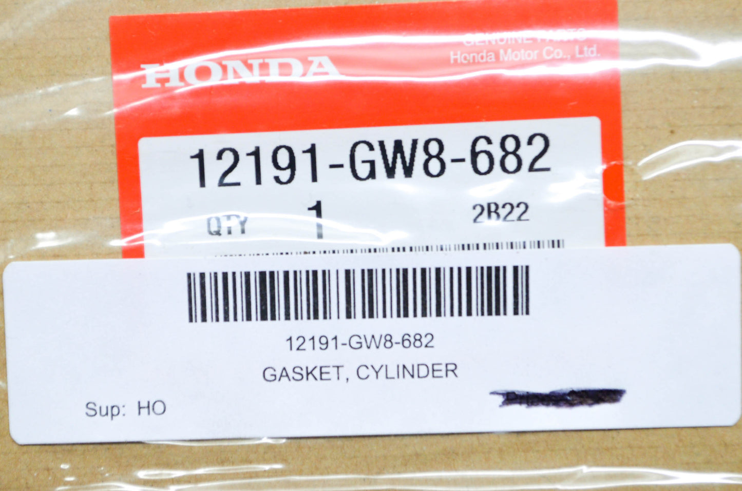 OEM Honda 12191-GW8-682 Cylinder Gasket NOS