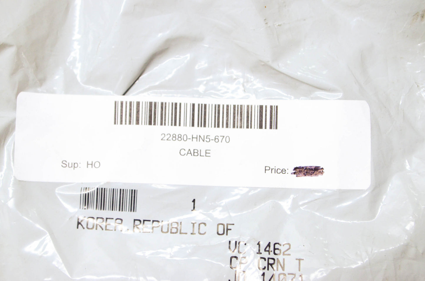 OEM Honda 22880-HN5-670 Cable NOS
