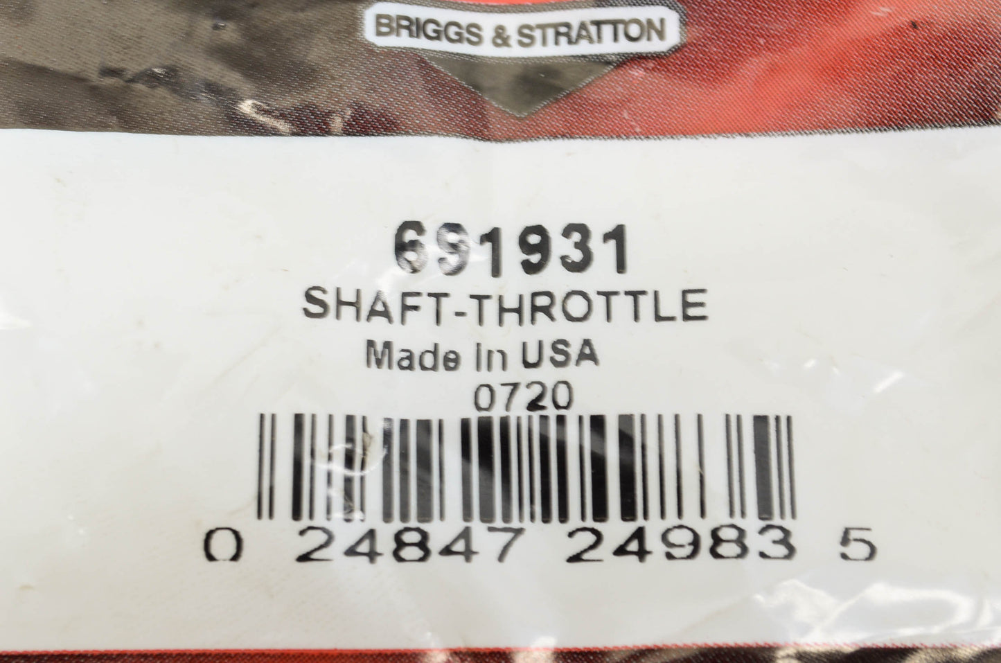 New OEM Briggs & Stratton Throttle Shaft NOS