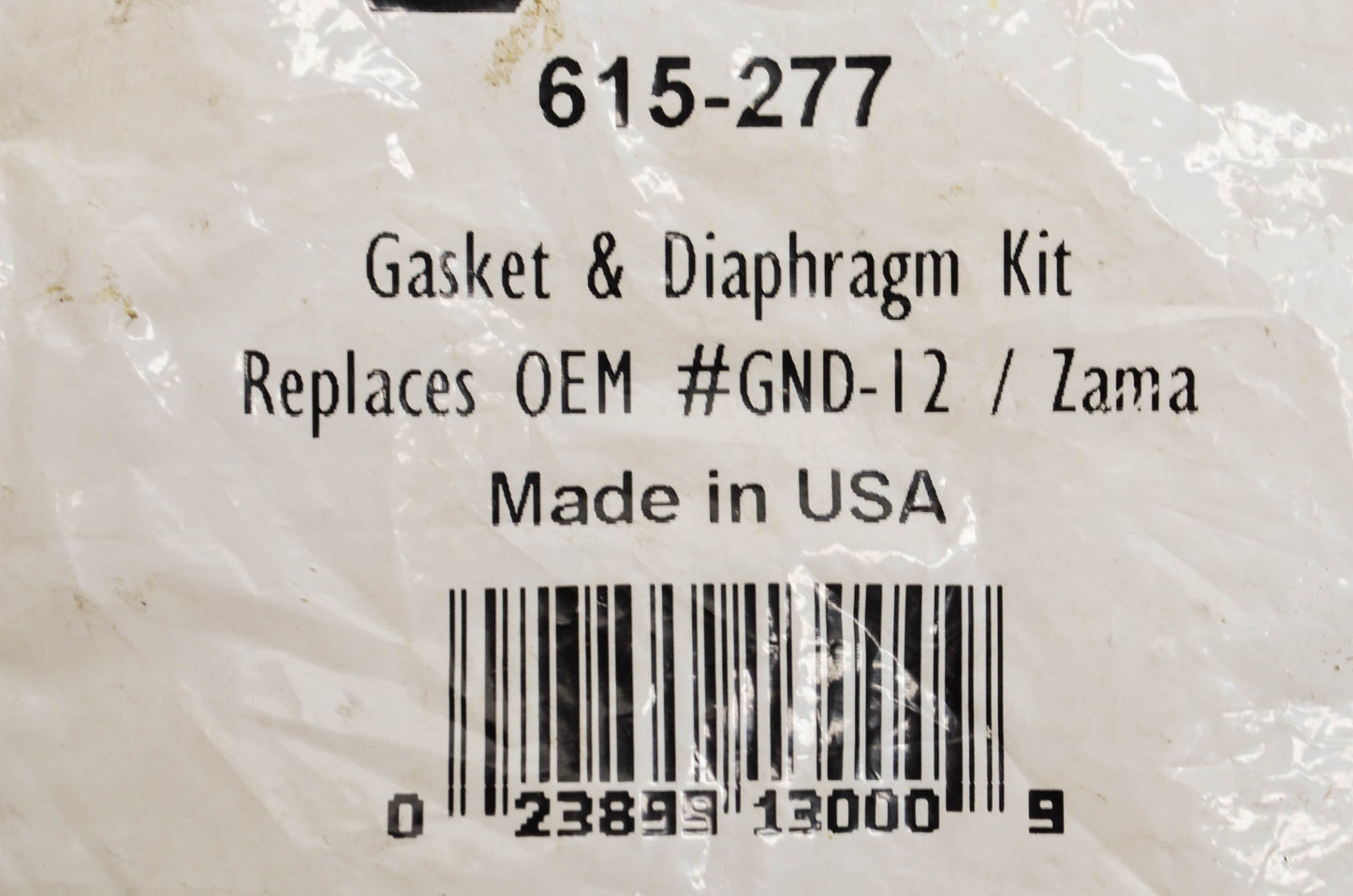 Gasket & Diaphragm Kit NOS