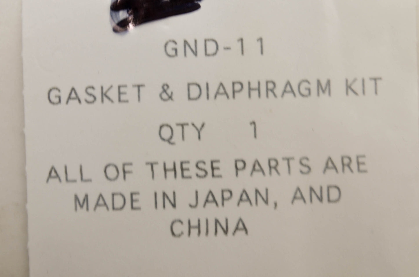 New Zama GND-11 Diaphragm & Gasket Kit NOS