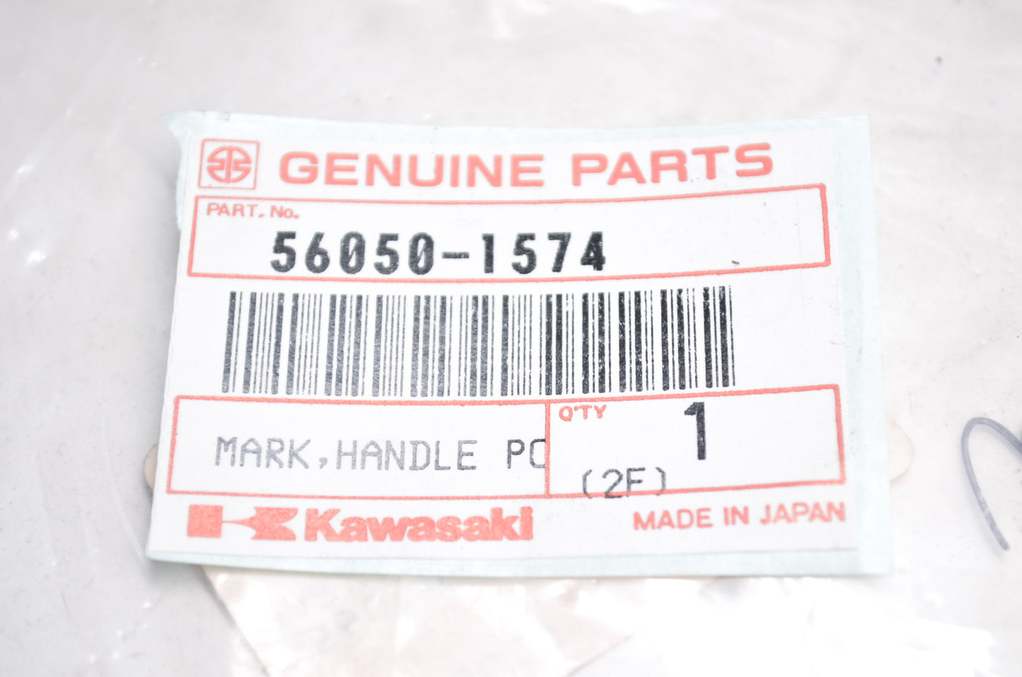 New OEM Kawasaki Handle Pole SX Decal 56050-1574 NOS