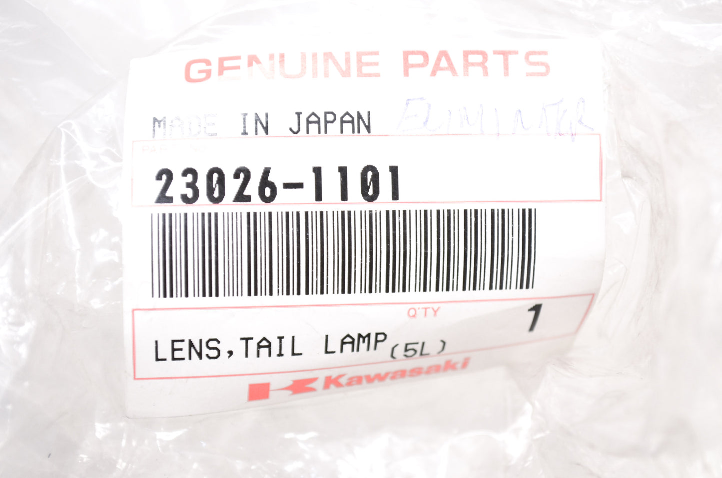 OEM Kawasaki 23026-1101 Tail Lamp Lens NOS