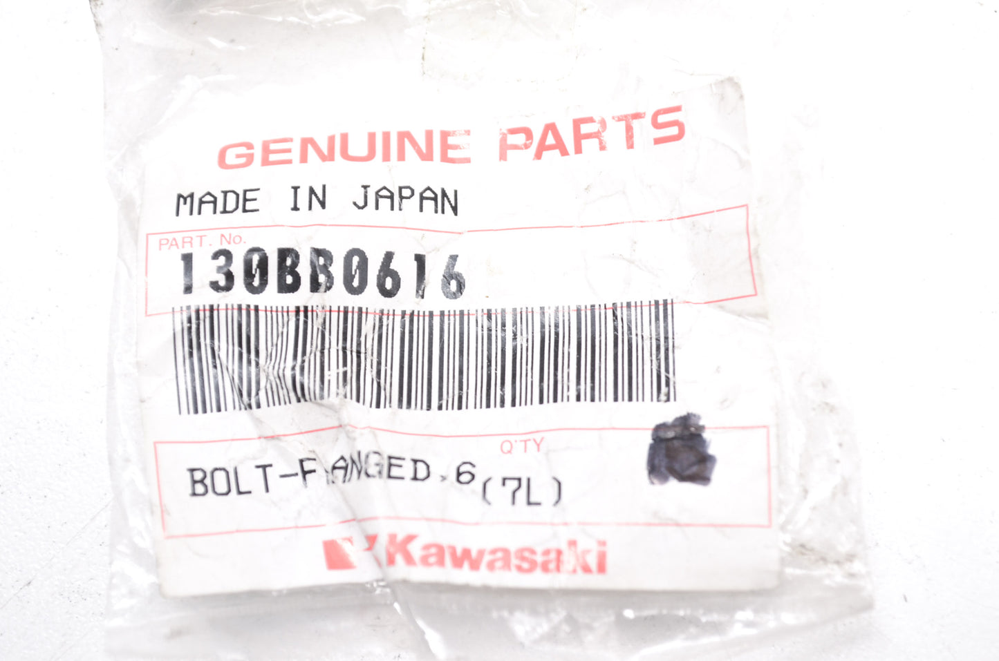 OEM Kawasaki 130BB0616 6x16 Flange Bolt