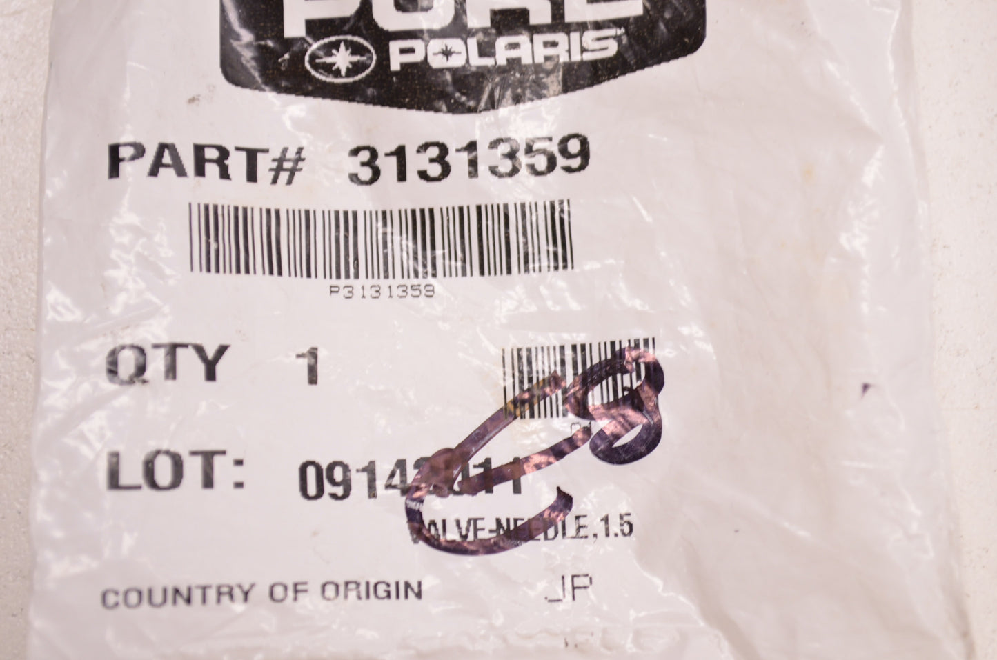 OEM Polaris 3131359 Needle Valve 1.5 NOS
