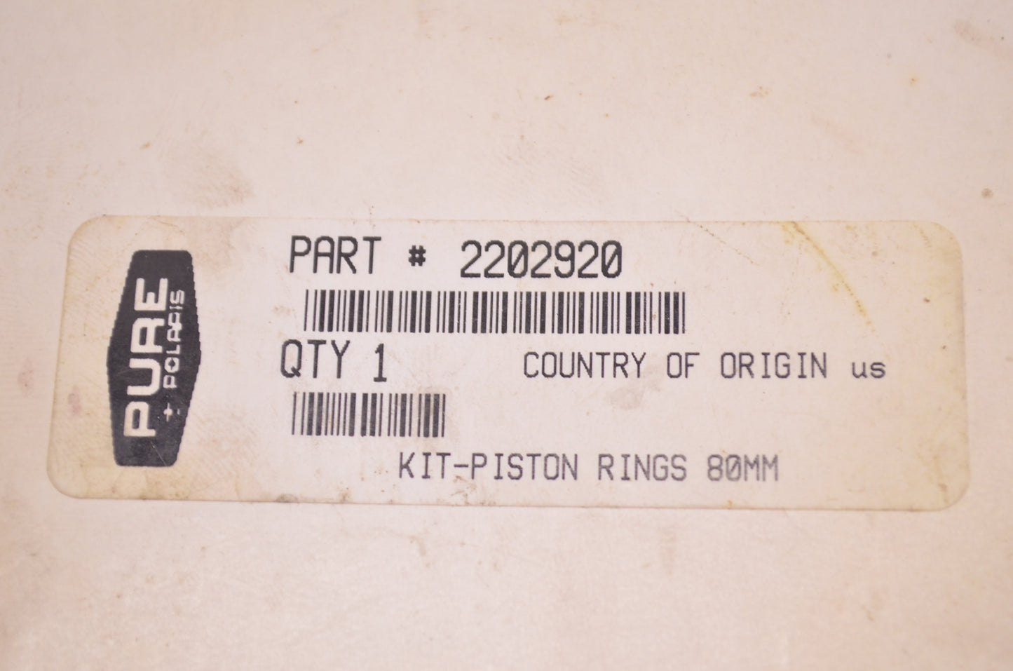 OEM Polaris 2202920 Piston Rings Kit 80mm NOS