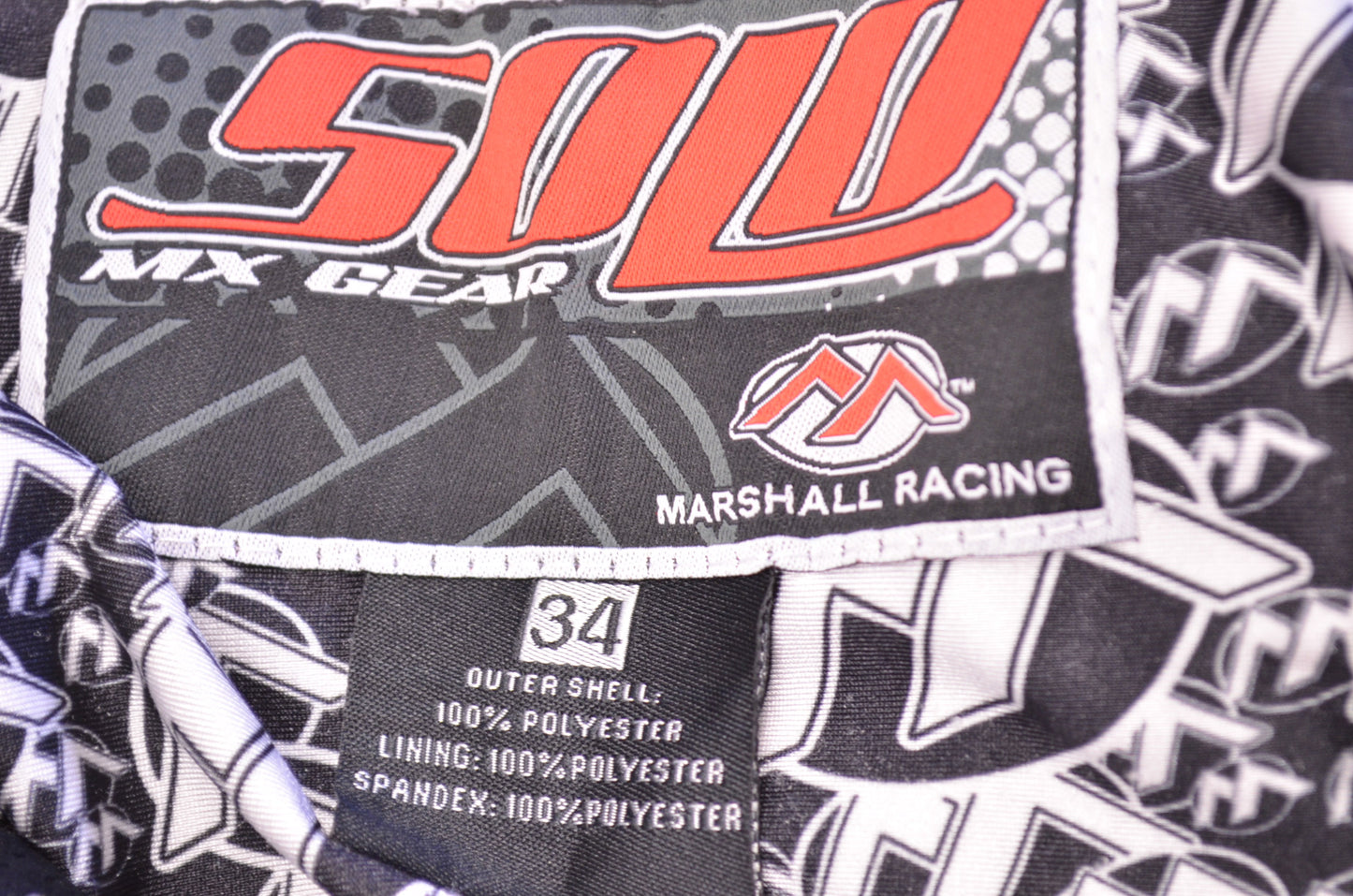 New Marshall Solo MX Racing Pants Size 34 NOS