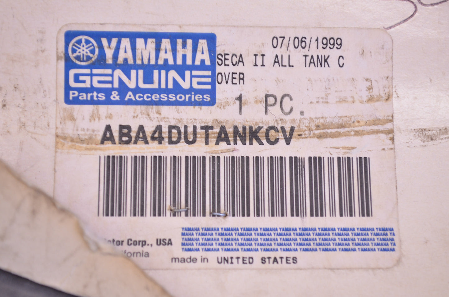 New OEM Yamaha Seca II All Tank Cover NOS