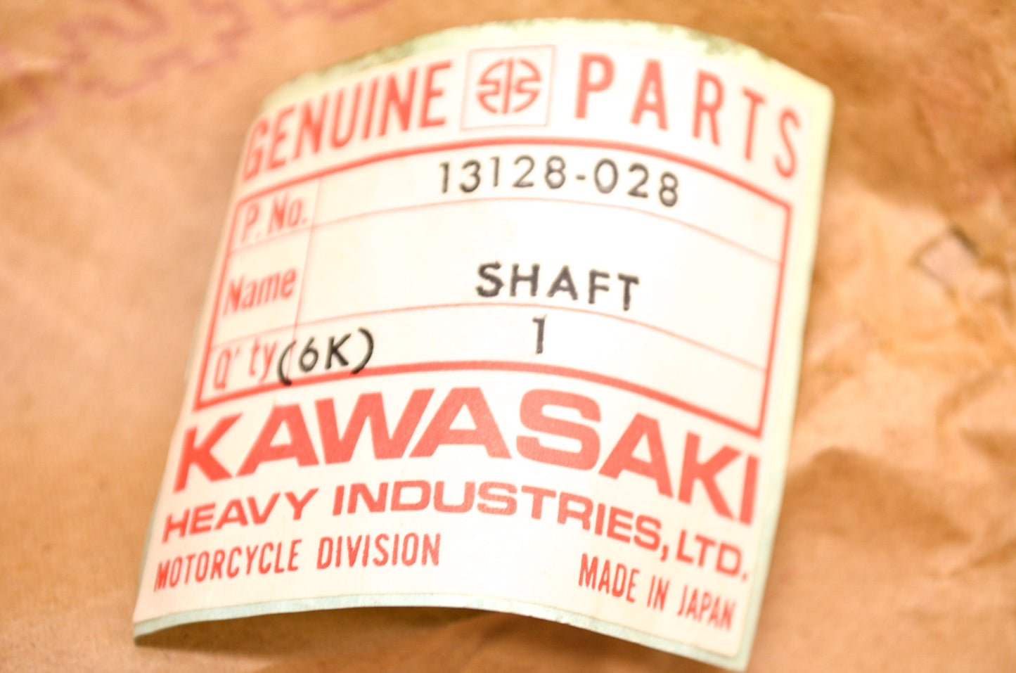 OEM Kawasaki 13128-028 Output Shaft NOS