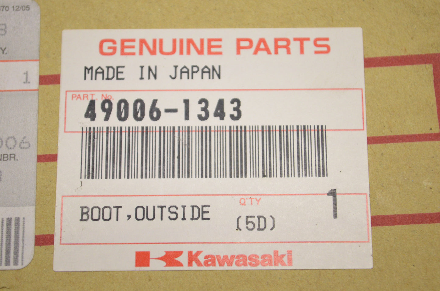 OEM Kawasaki 49006-1343 Outside Boot