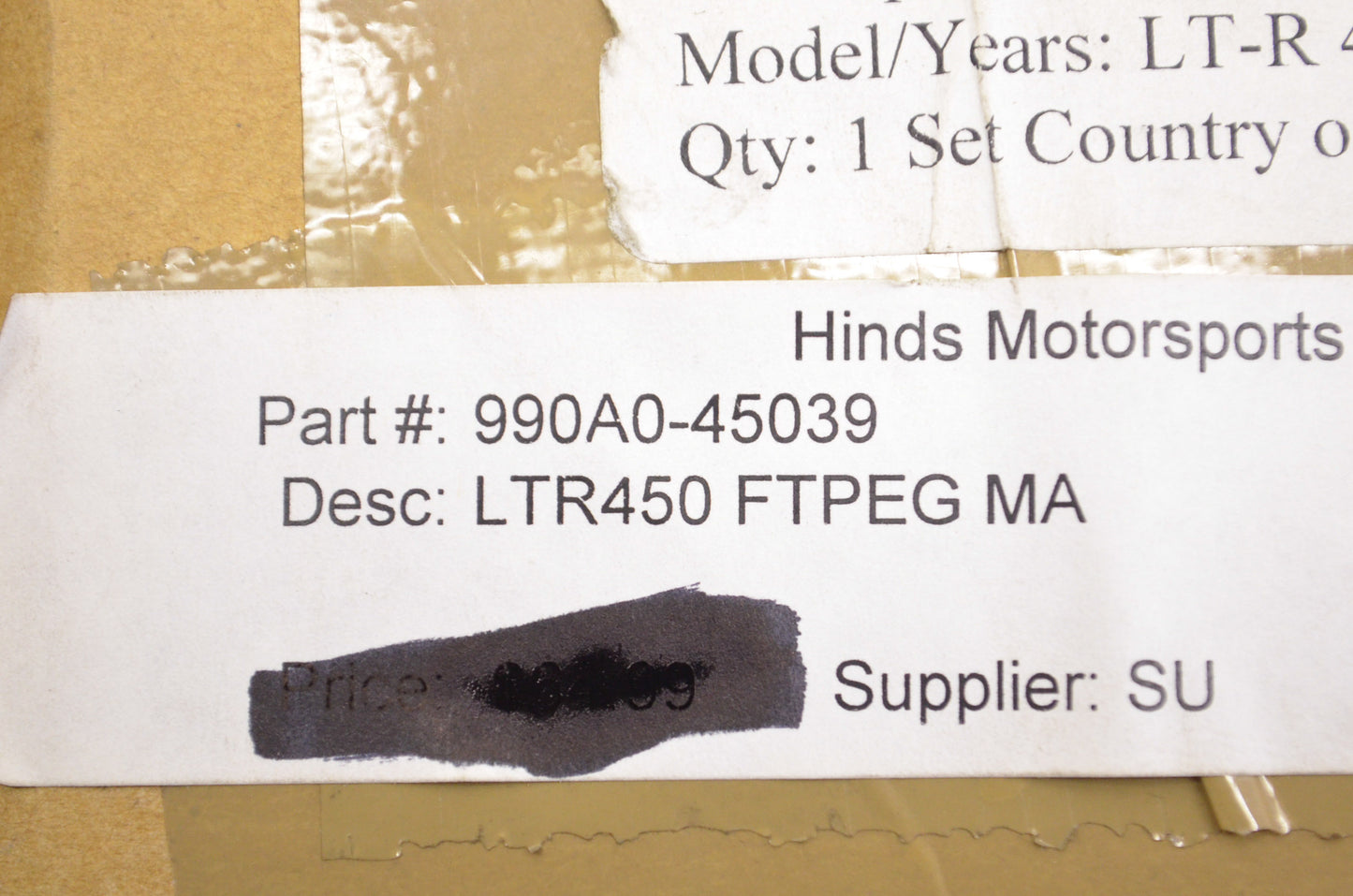 LTR450 Foot Peg Extender NOS