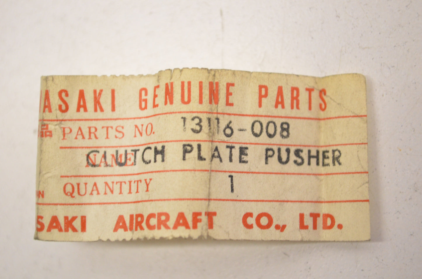 OEM Kawasaki 13116-008 Clutch Spring Plate Pusher NOS