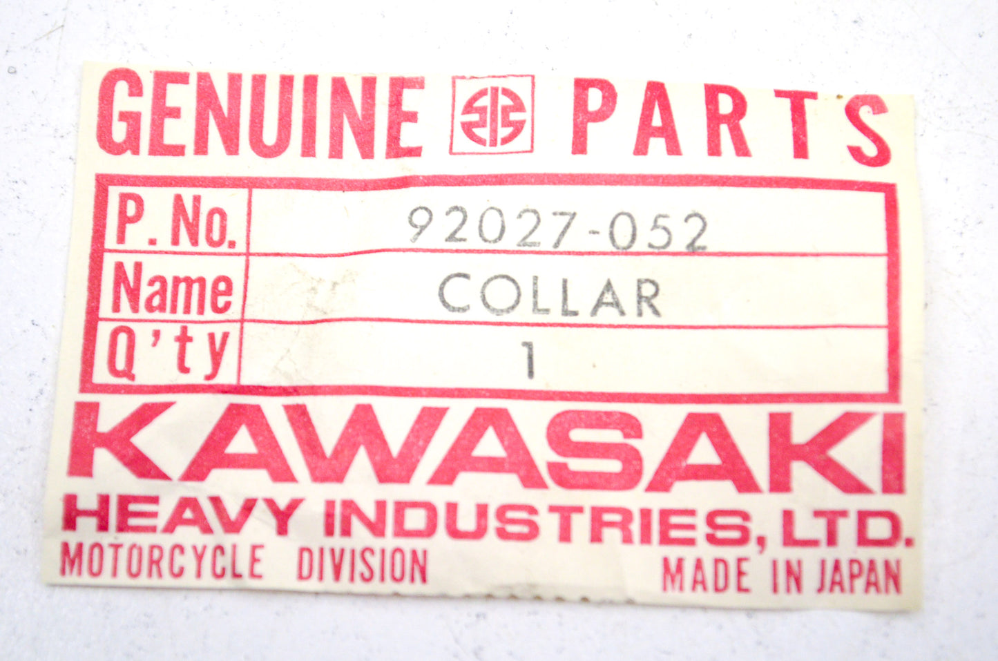 OEM Kawasaki 92027-052 Collar NOS